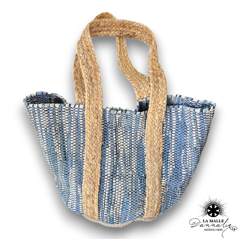 sac de plage bleu lamalledannalia