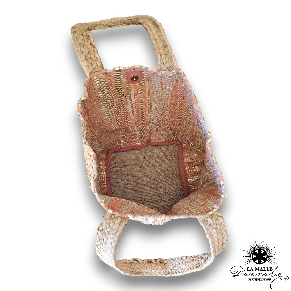 sac de plage rose lamalledannalia
