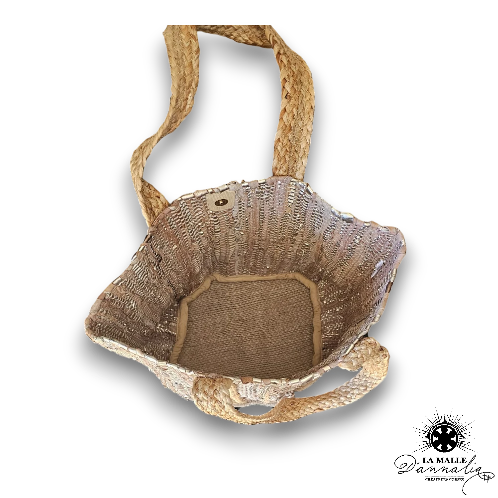 sac de plage taupe lamalledannalia