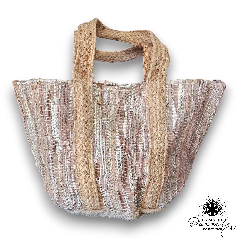 sac de plage taupe lamalledannalia