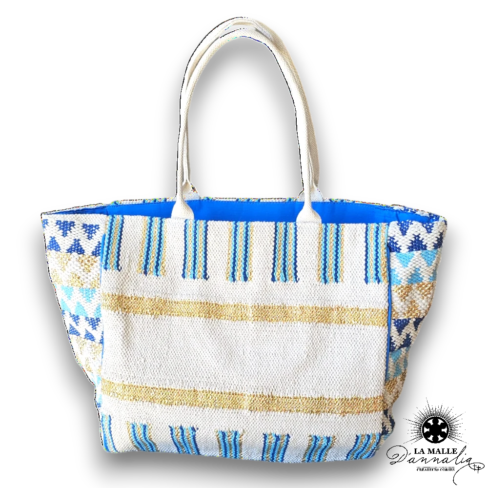 sac en toile bleu oeil lamalledannalia