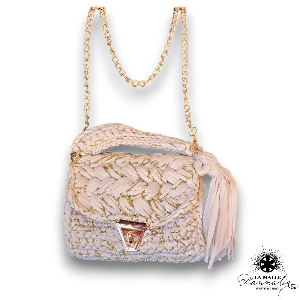sac tricot blanc lamalledannalia