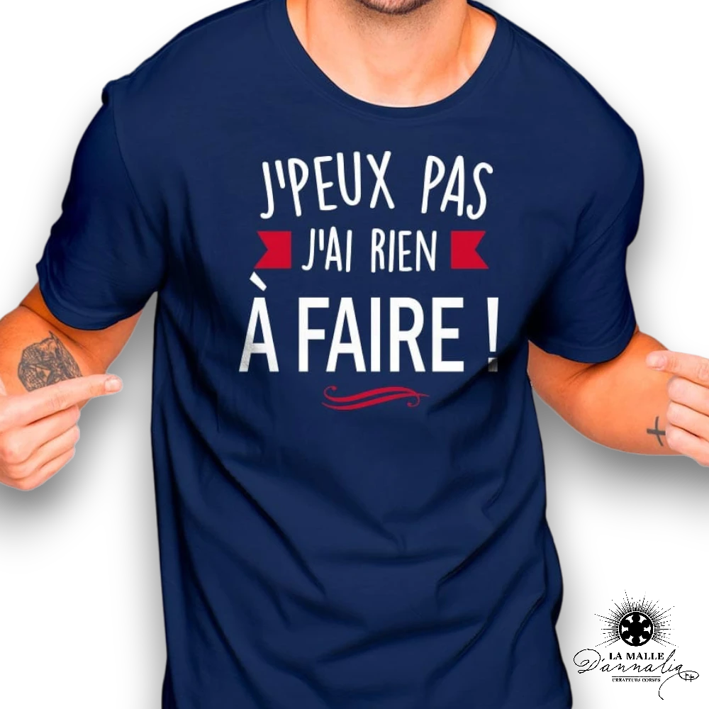 tee shirt homme humour peux pas lamalledannalia