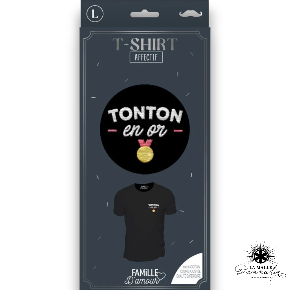 t shirt tonton noir lamalledannalia