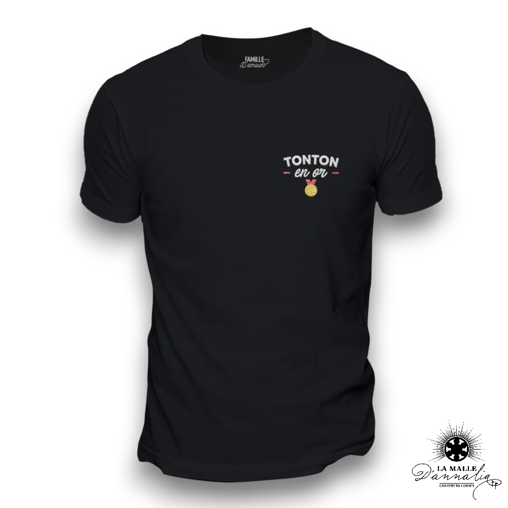 tee shirt tonton noir lamalledannalia