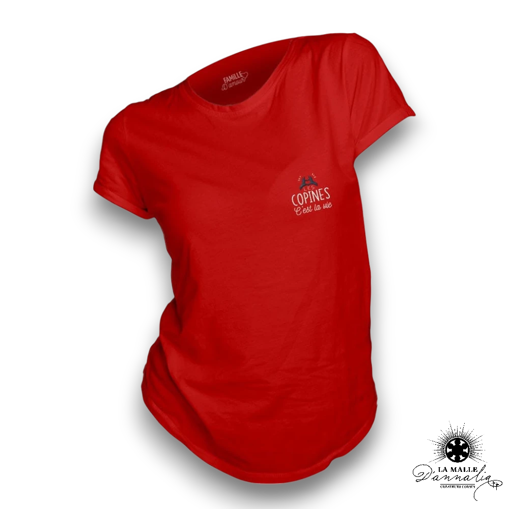 tee shirt copines rouge lamalledannalia