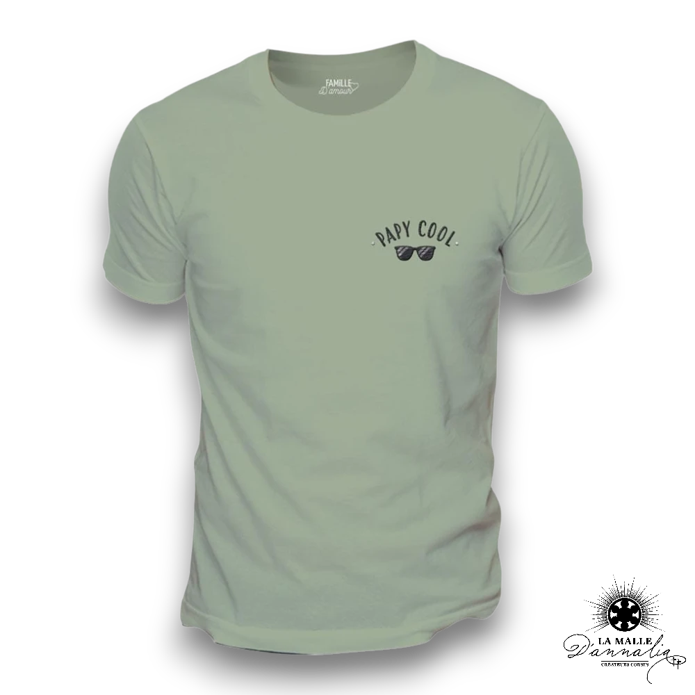 tee shirt papy cool vert lamalledannalia