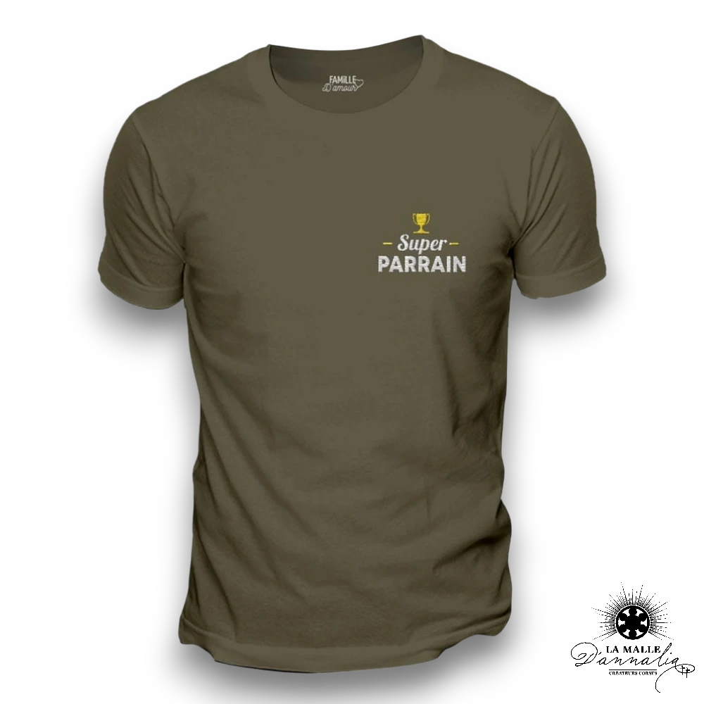 tee shirt parrain kaki lamalledannalia