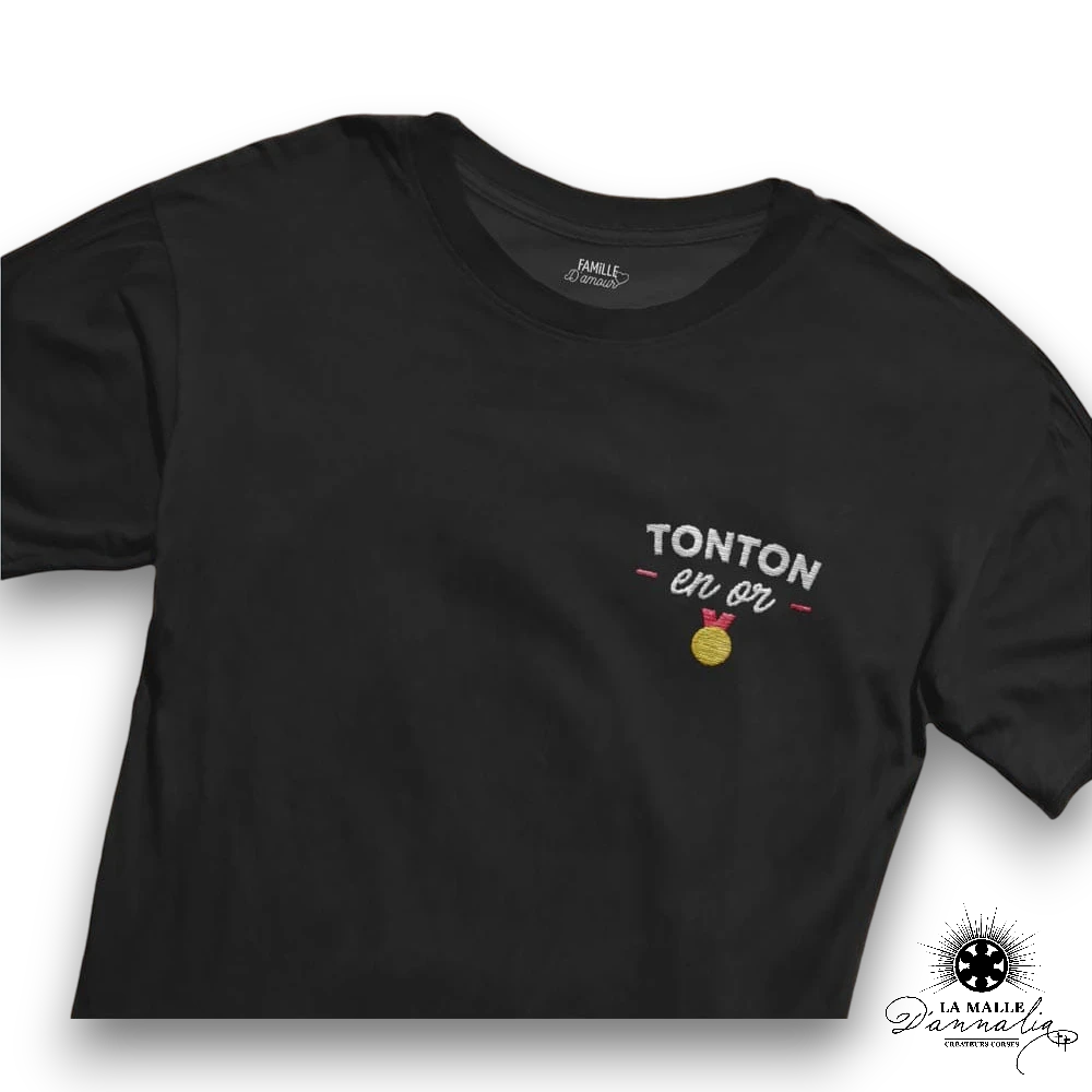 tee shirt tonton noir lamalledannalia