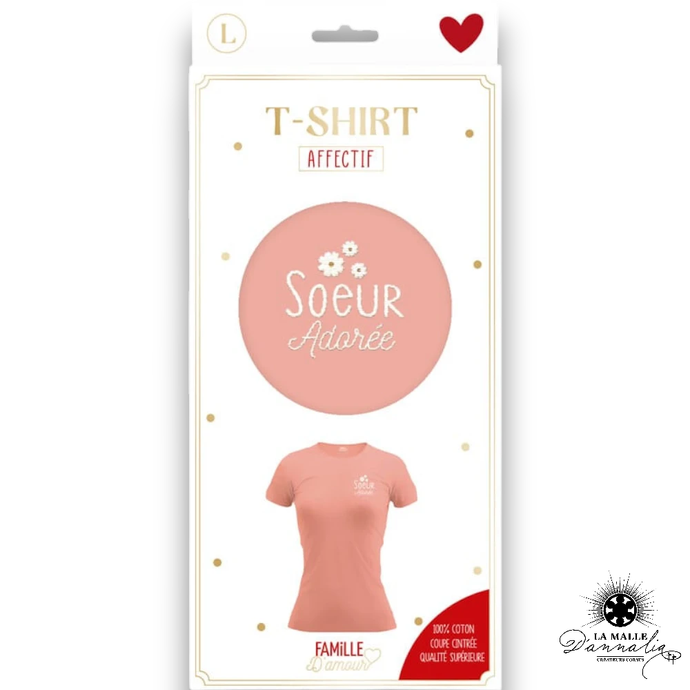 tee shirts femme soeur rose lamalledannalia