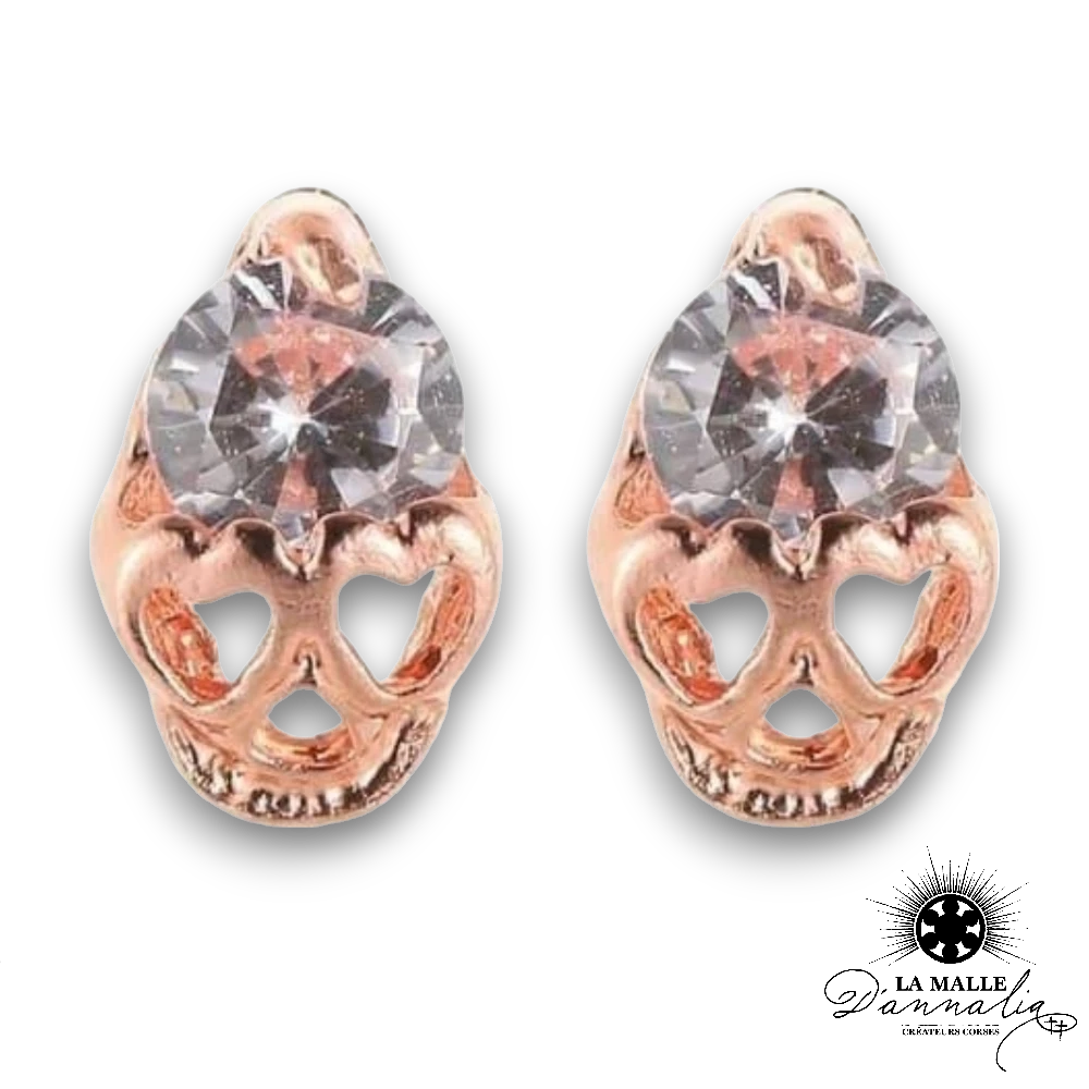 tete de mort boucle oreille lamalledannalia