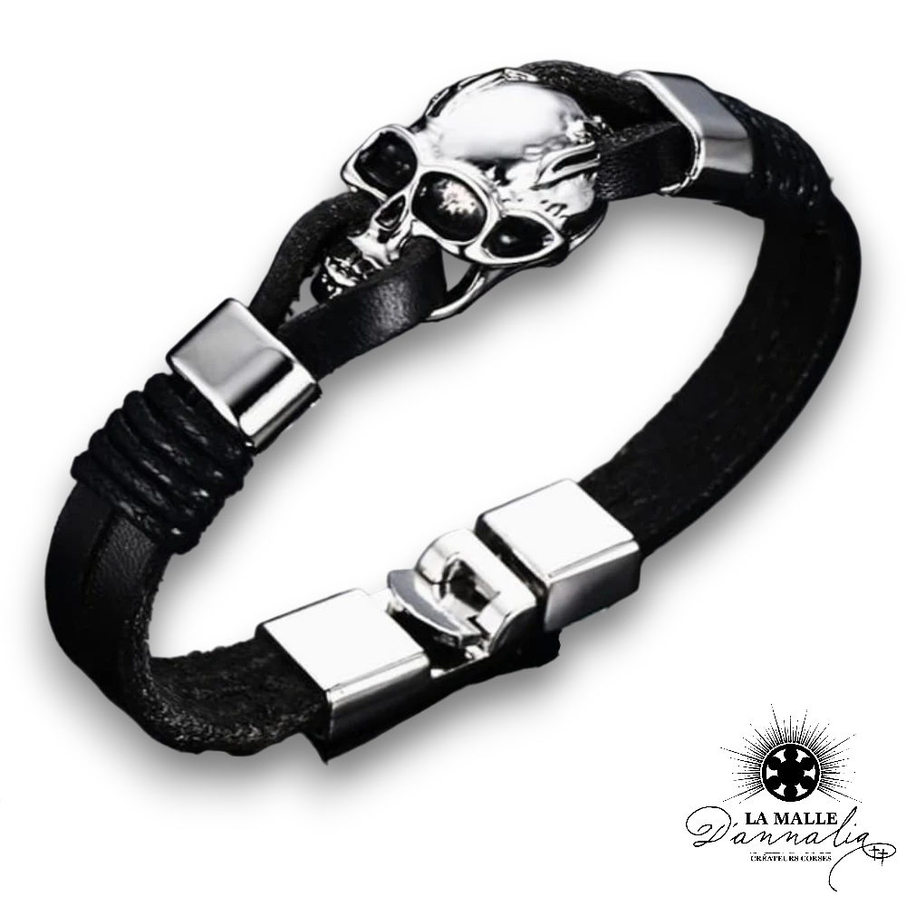 tete de mort bracelet lamalledannalia