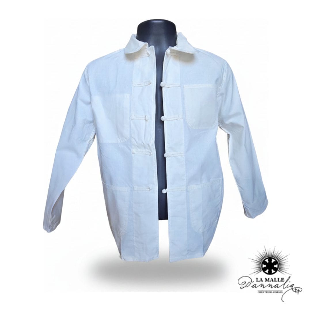 veste blanche chemise blanc chine corse lamalledannalia
