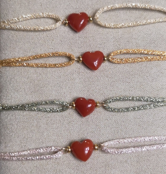 Bracelet Cœur en corail