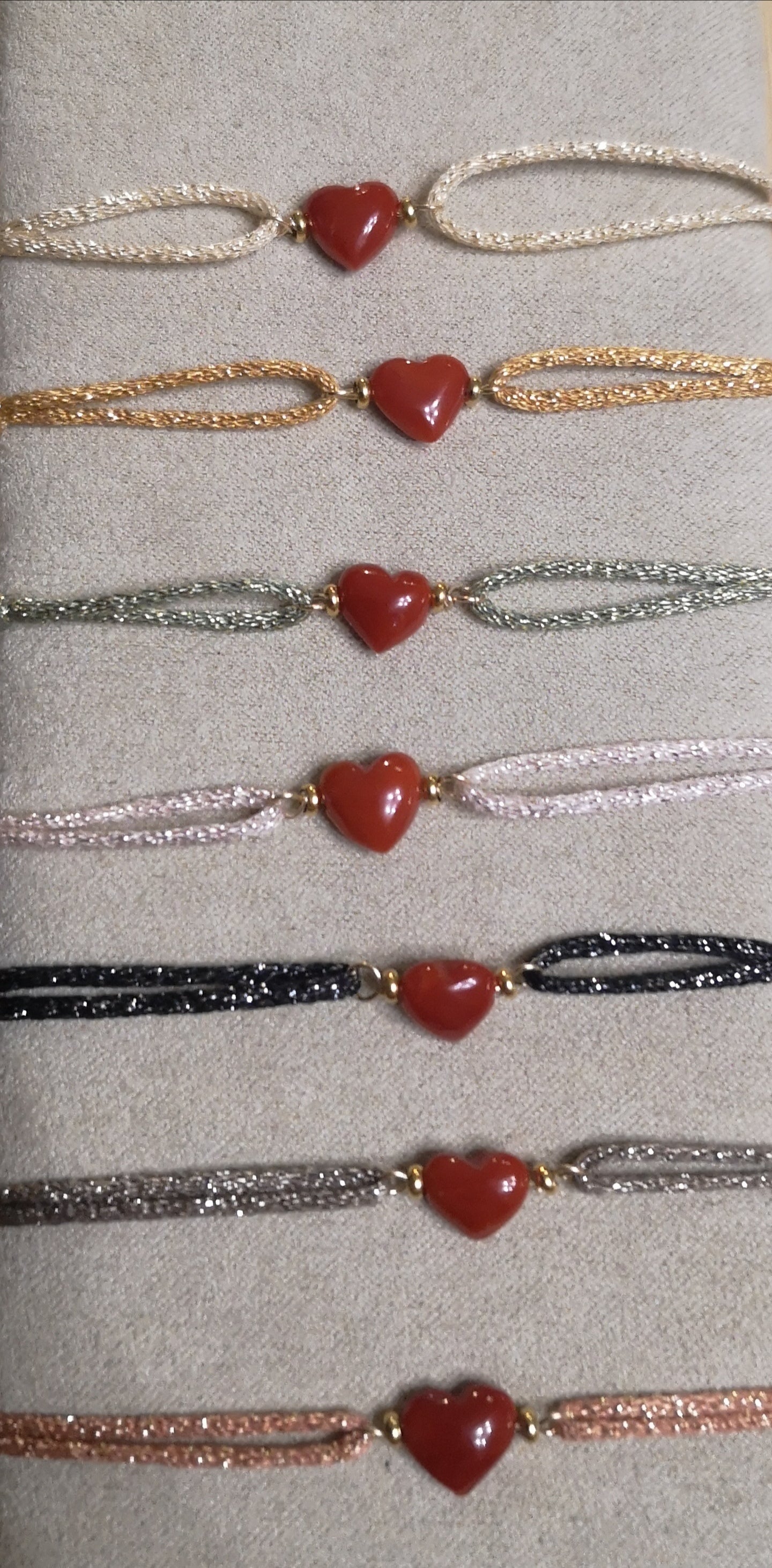 Bracelet Cœur en corail