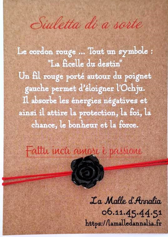 Bracelet Fil Rouge rose - Élégance et Sobriété - Ajustable - Fait Main en Corse