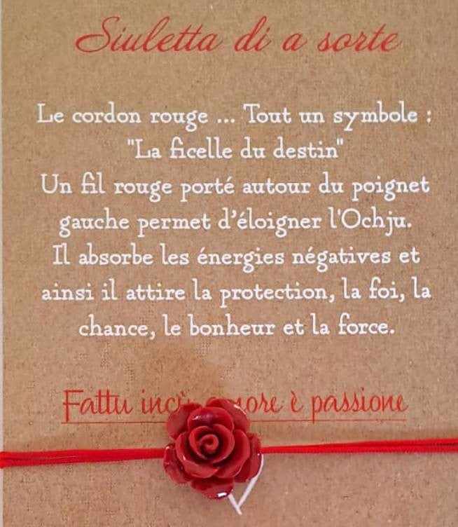 Bracelet Fil Rouge rose - Élégance et Sobriété - Ajustable - Fait Main en Corse