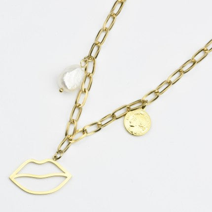 Collier "bouche" en acier inoxydable