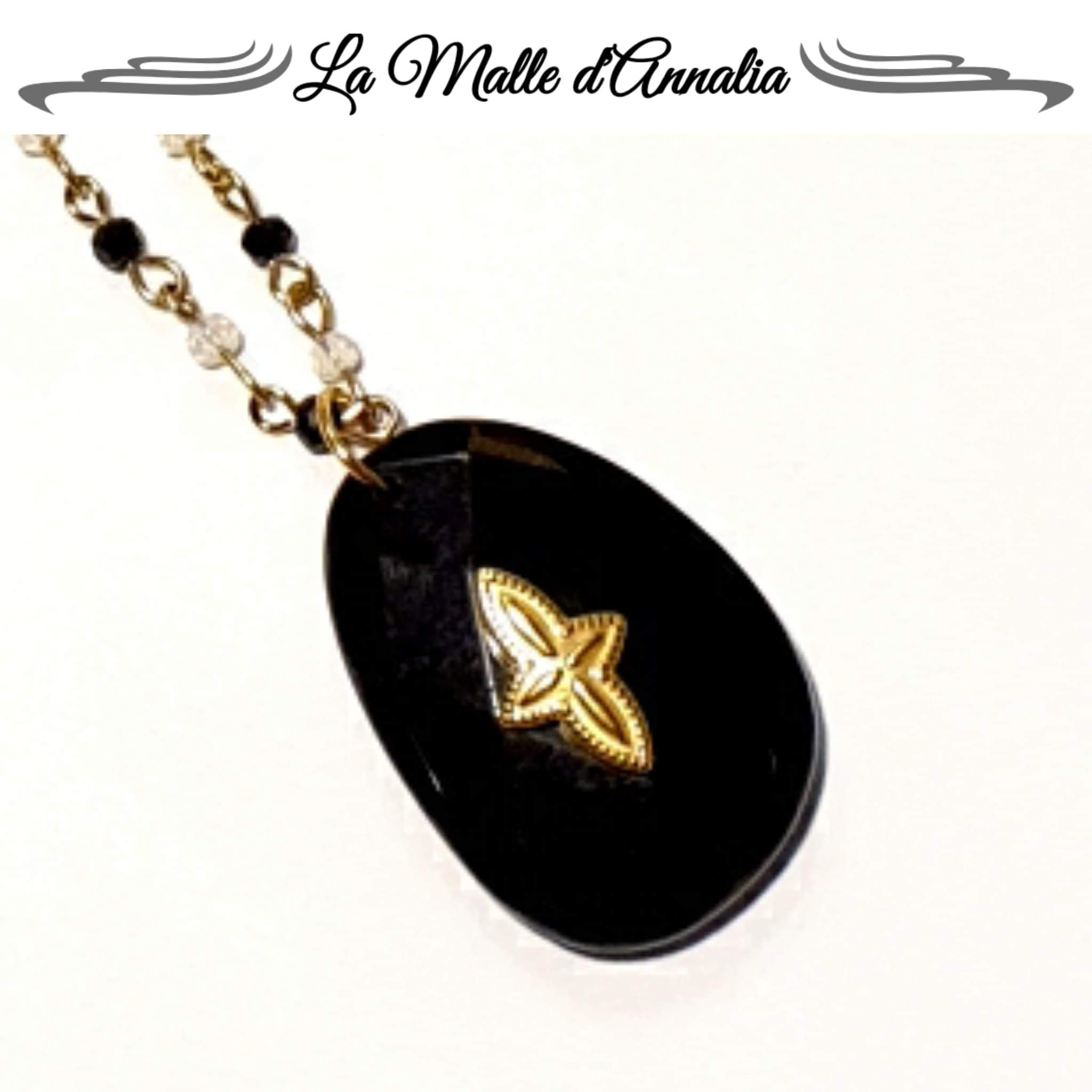 Collier Sautoir Pendentif acier inoxydable