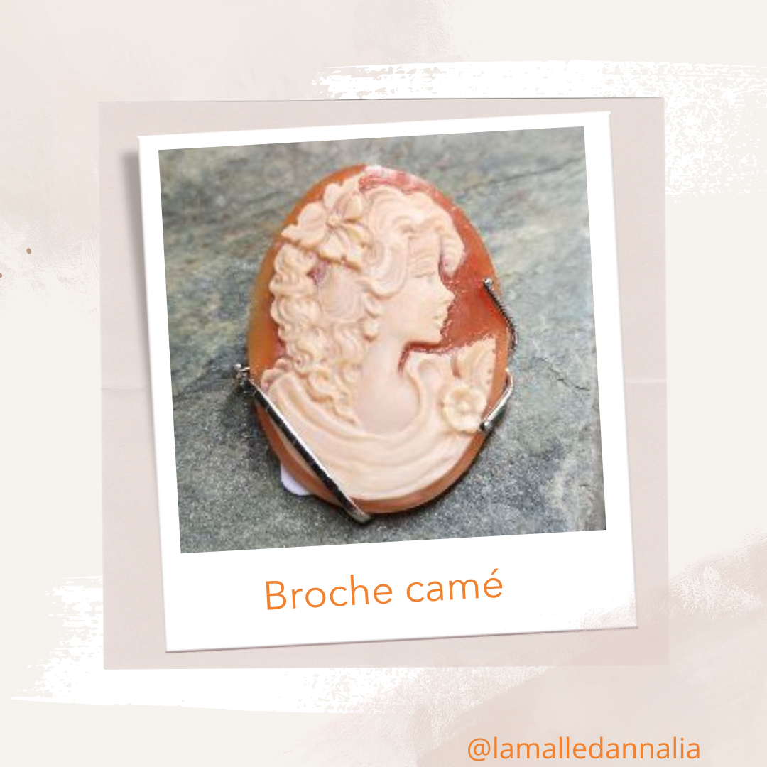 lamalledannalia pendentif ancien bijoux bague coquillage Broche camé