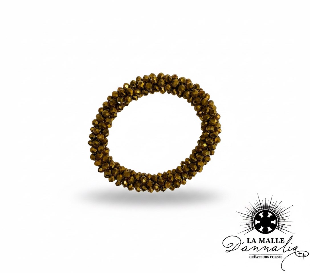 bracelet doré brillante lamalledannalia