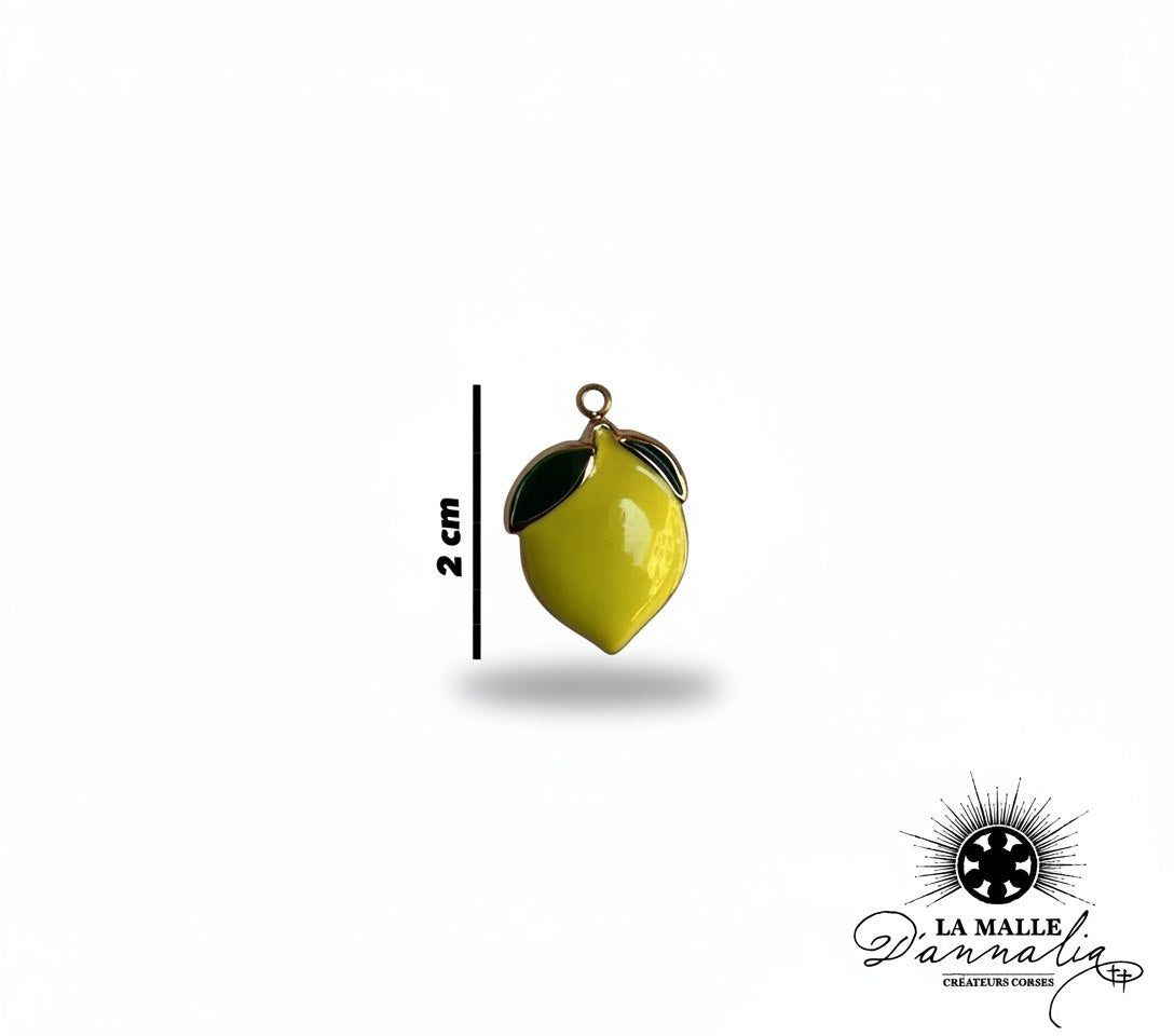 Charms citron-email jaune vert lamalledannalia