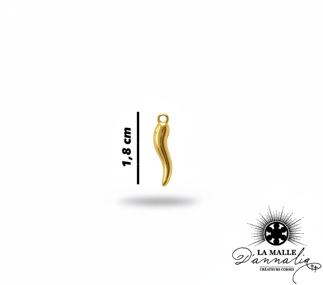 breloque corne d'abondance en or 1,8 cm lamalledannalia