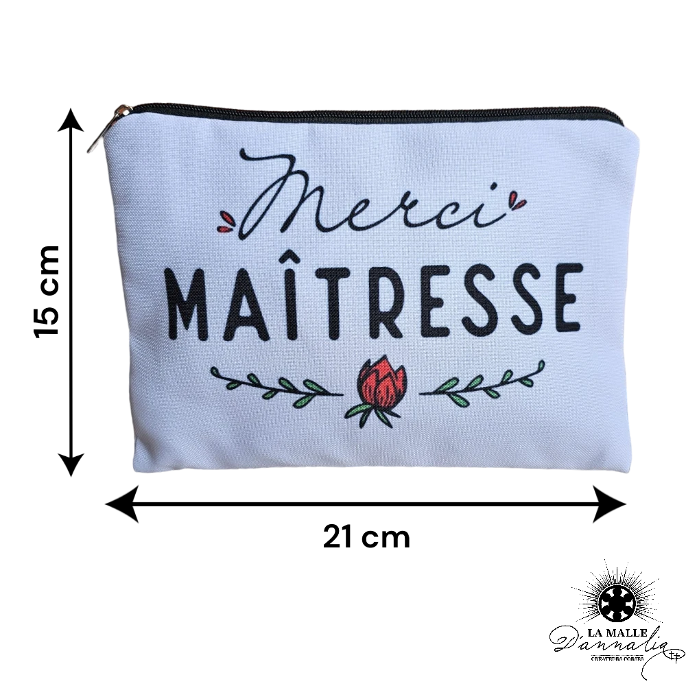 "Pochette personnalisée 'Merci maîtresse' : un cadeau original et attentionné pour la fin d'année"