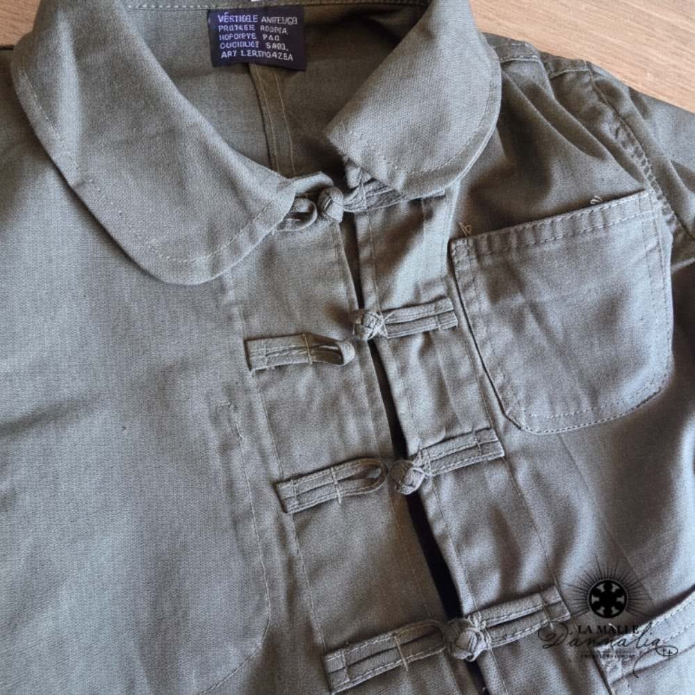 Ensemble Bleu de Chine Kaki Enfant Anticher — Veste & Pantalon Tradition Corse