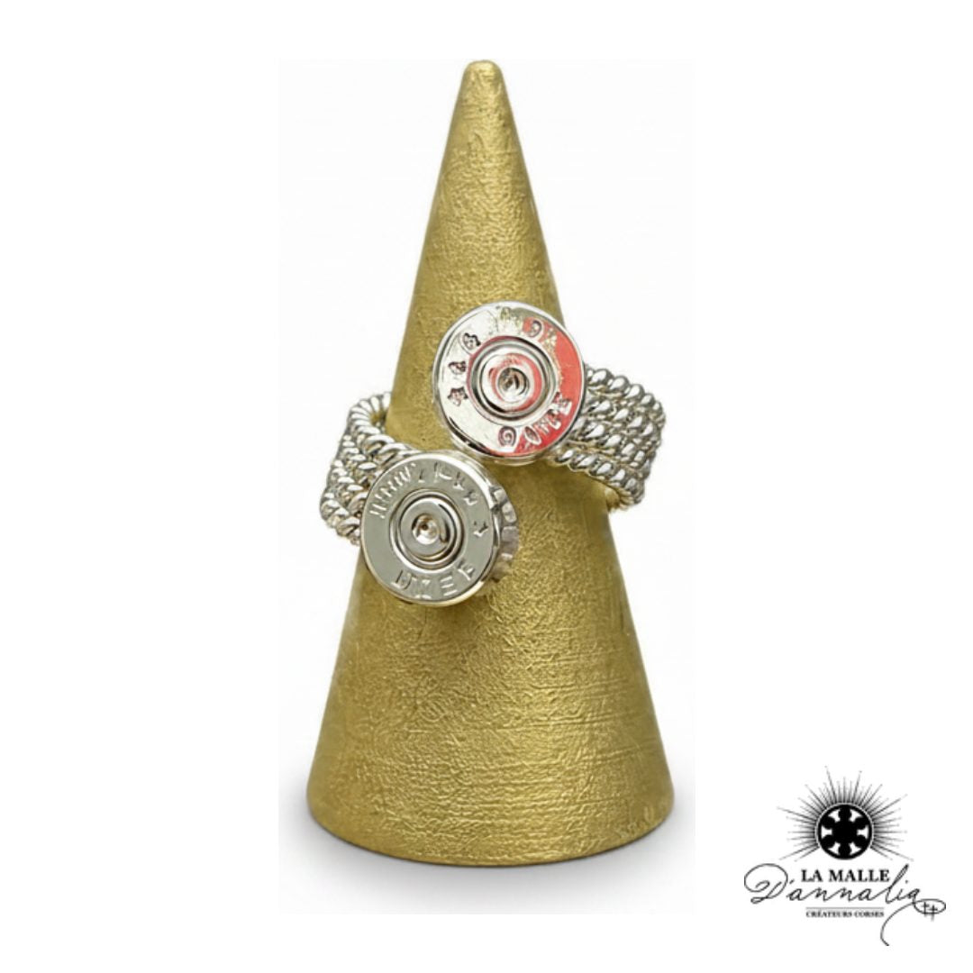 Bague Double Douille Argentée