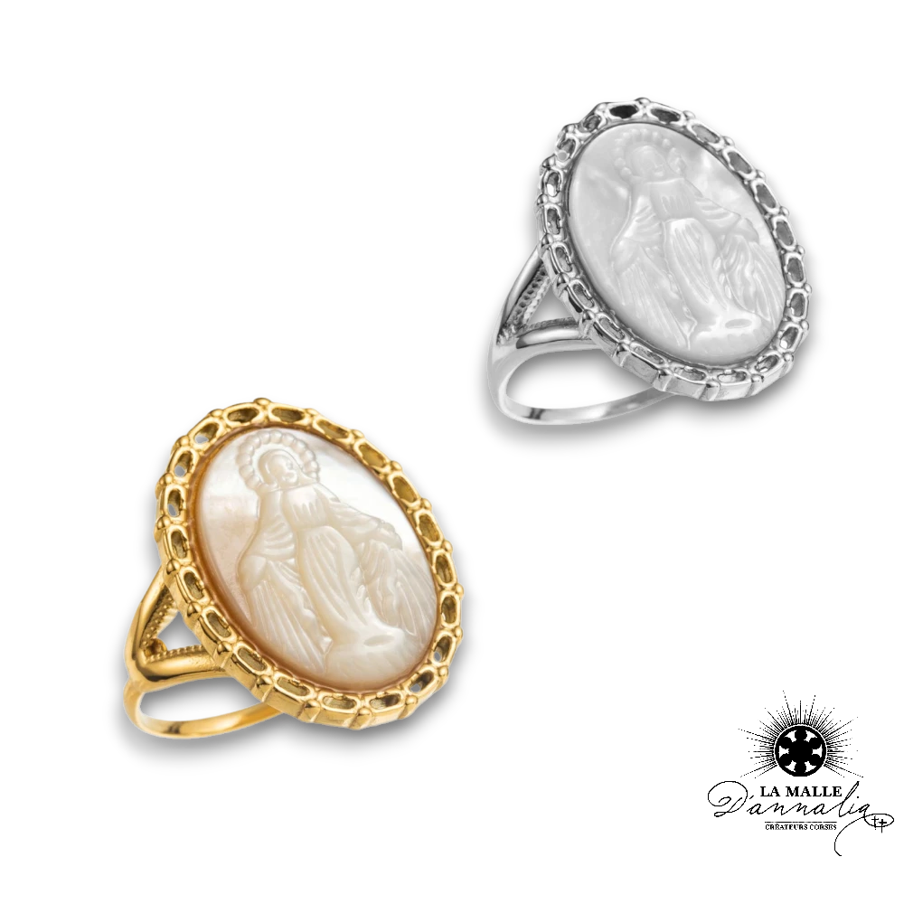 bijou 2024 bague dore blanc vierge acier inoxydable lamalledannalia