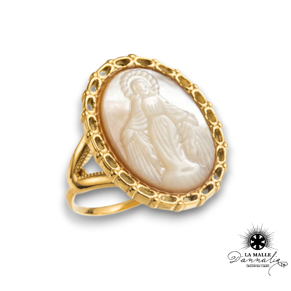 bijou 2024 bague dore blanc vierge acier inoxydable lamalledannalia