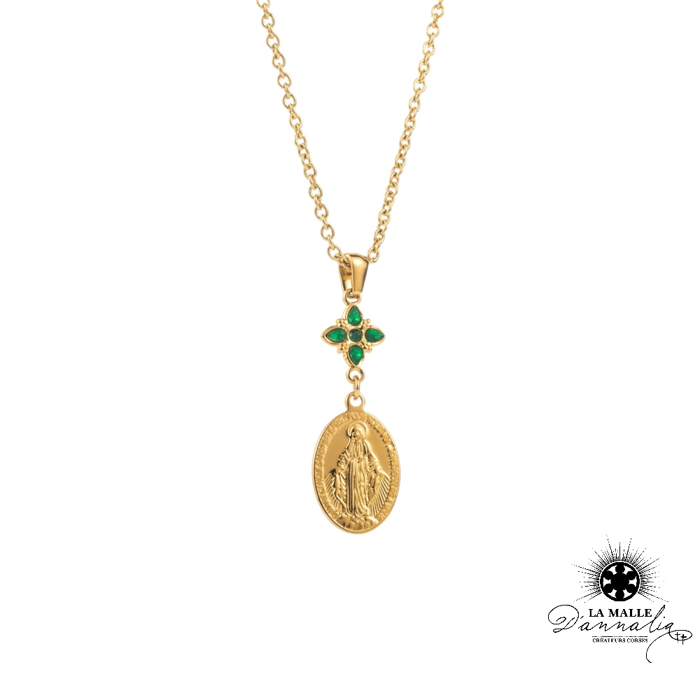 bijou 2024 vierge collier croix acier inoxidable lamalledannalia