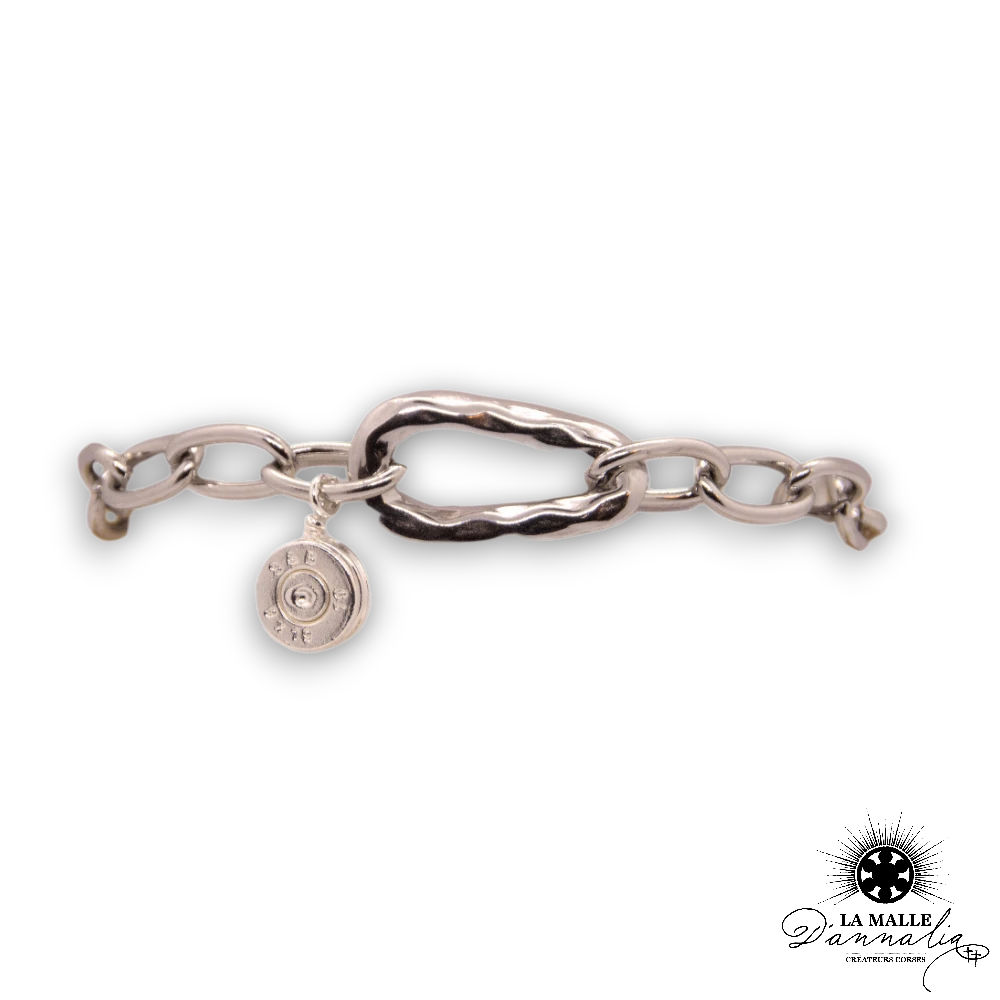 bijou bracelet acier inoxydable douille argent lamalledannalia