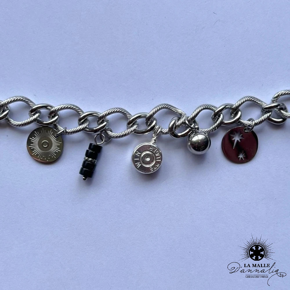  bracelet-acier-lamalledannalia-bijou-bracelet-douille-dore-strass-pierre-argent-medaillon