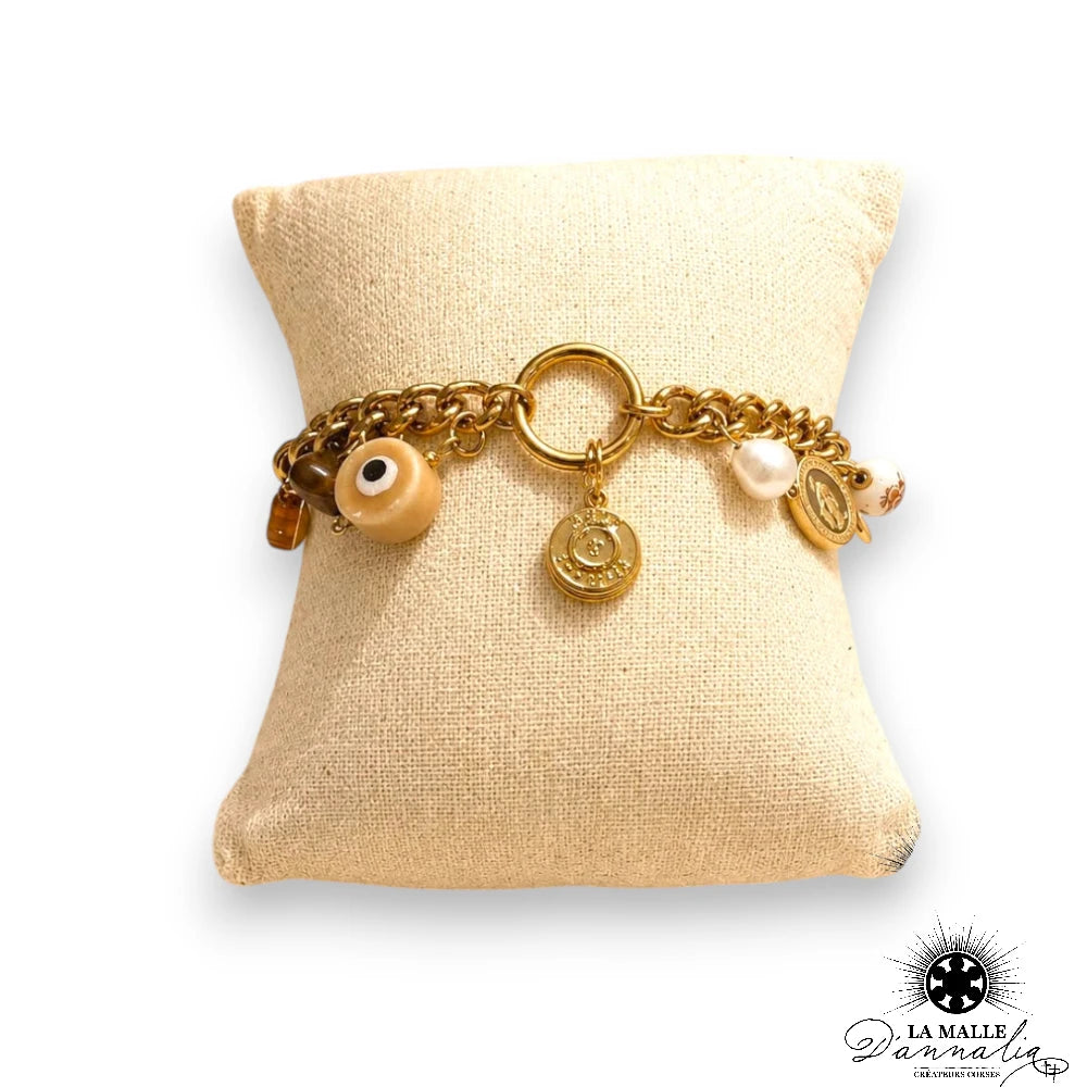 Bracelet Douille & Œil Protection — Charm Talisman Corse 4 Coloris