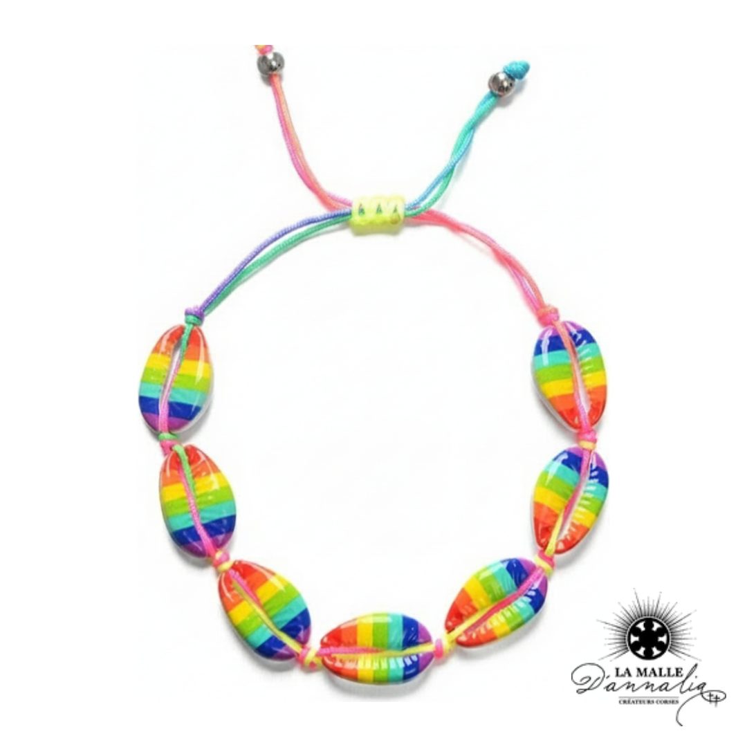 MOREA : Bracelet fin avec coquillages :