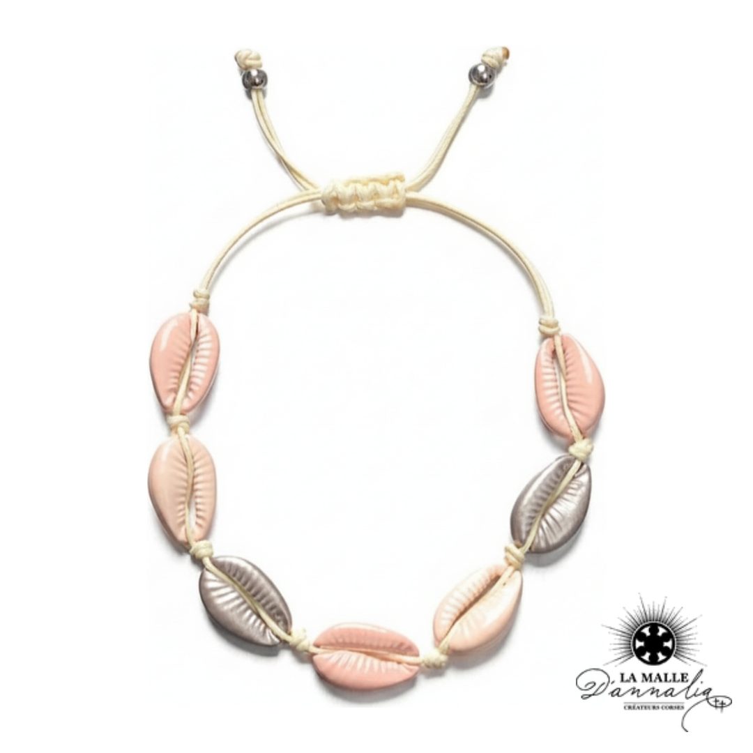 MOREA : Bracelet fin avec coquillages :