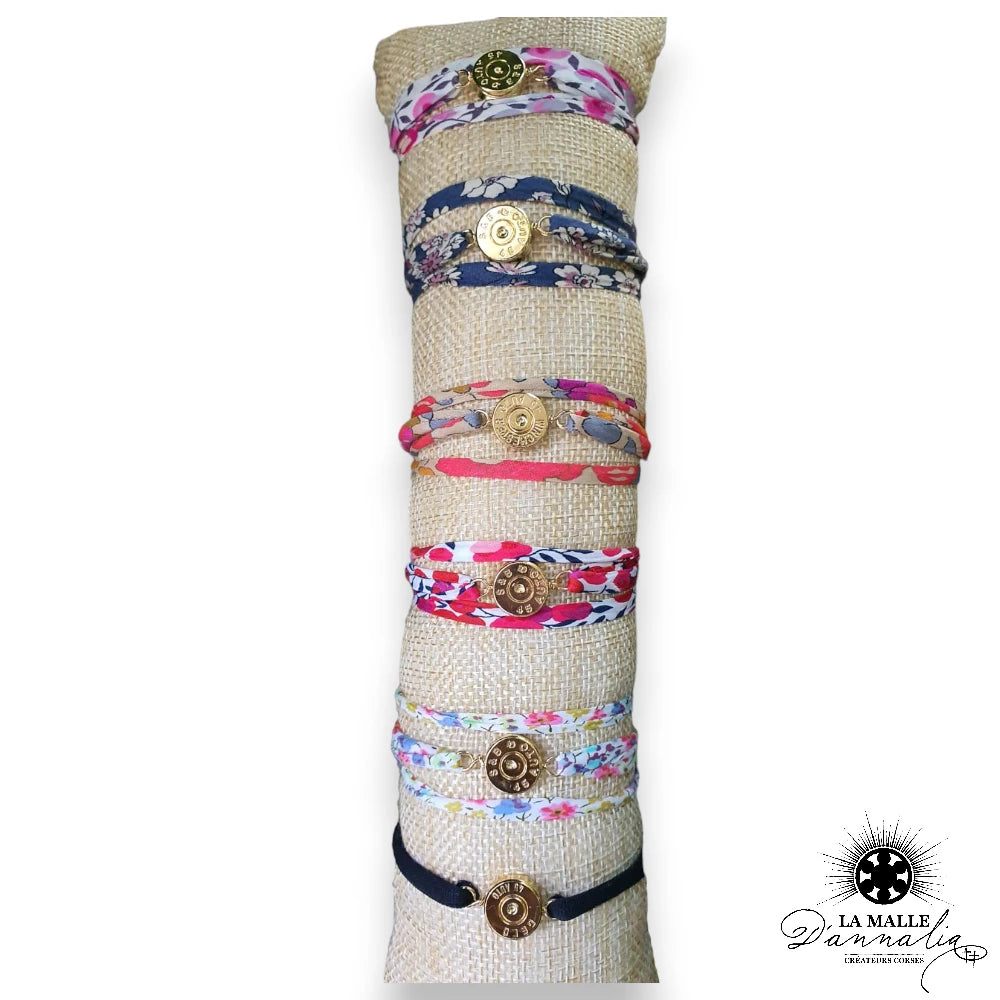 bracelet cordon liberty douille fait main createur corse lamalledannalia