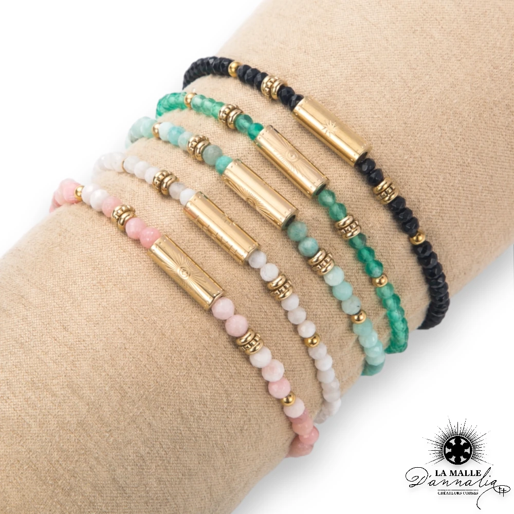 bracelet elastique perle lamalledannalia