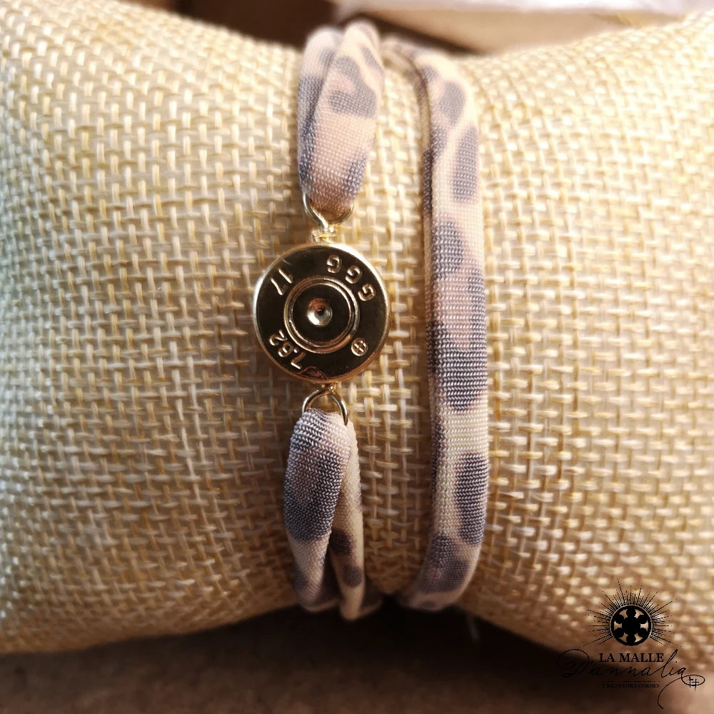 bracelet liberty leopard douille fait main creation corse couleur lamalledannalia