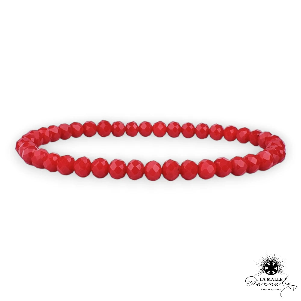 bracelet perle crystal rouge lamalledannalia