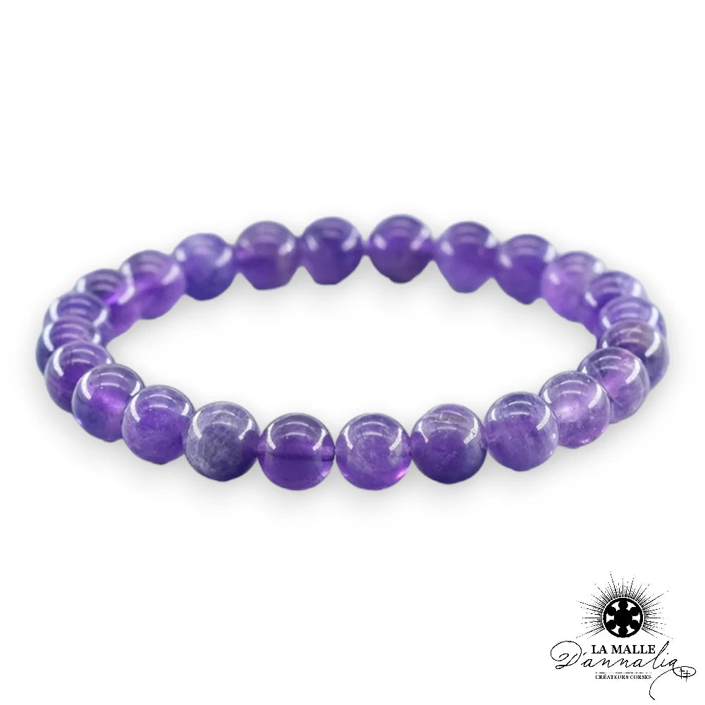 bracelet pierre naturelle amethyste lamalledannalia