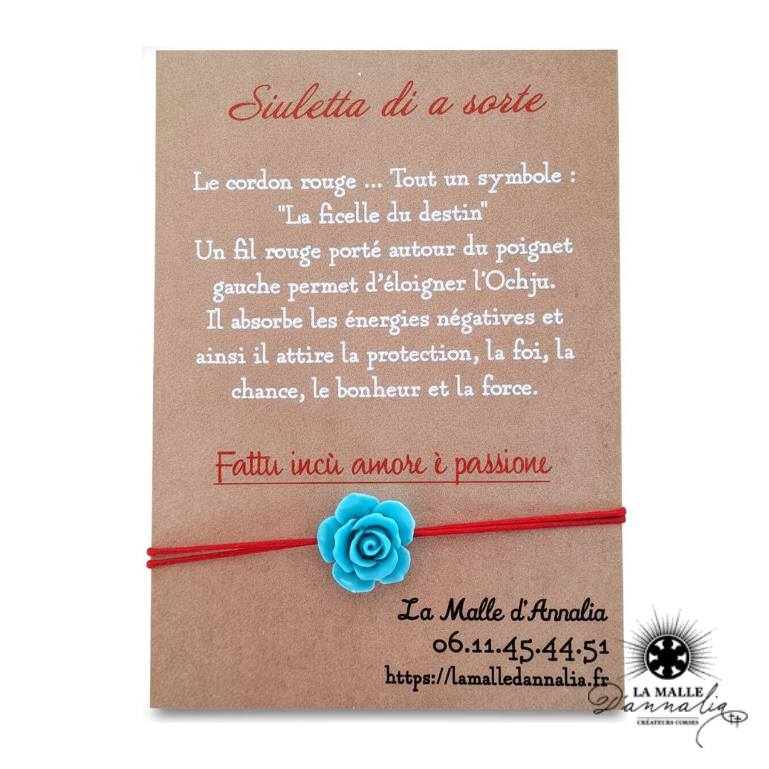 Bracelet Fil Rouge & Rose — Porte-Bonheur Corse Fait Main Bastia