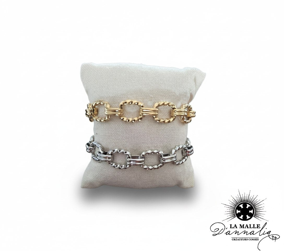 bracelets-chaine-bicolore-or-argent-mailles-torsadees-coussin-bijouterie-la-malle-dannalia-image-produit