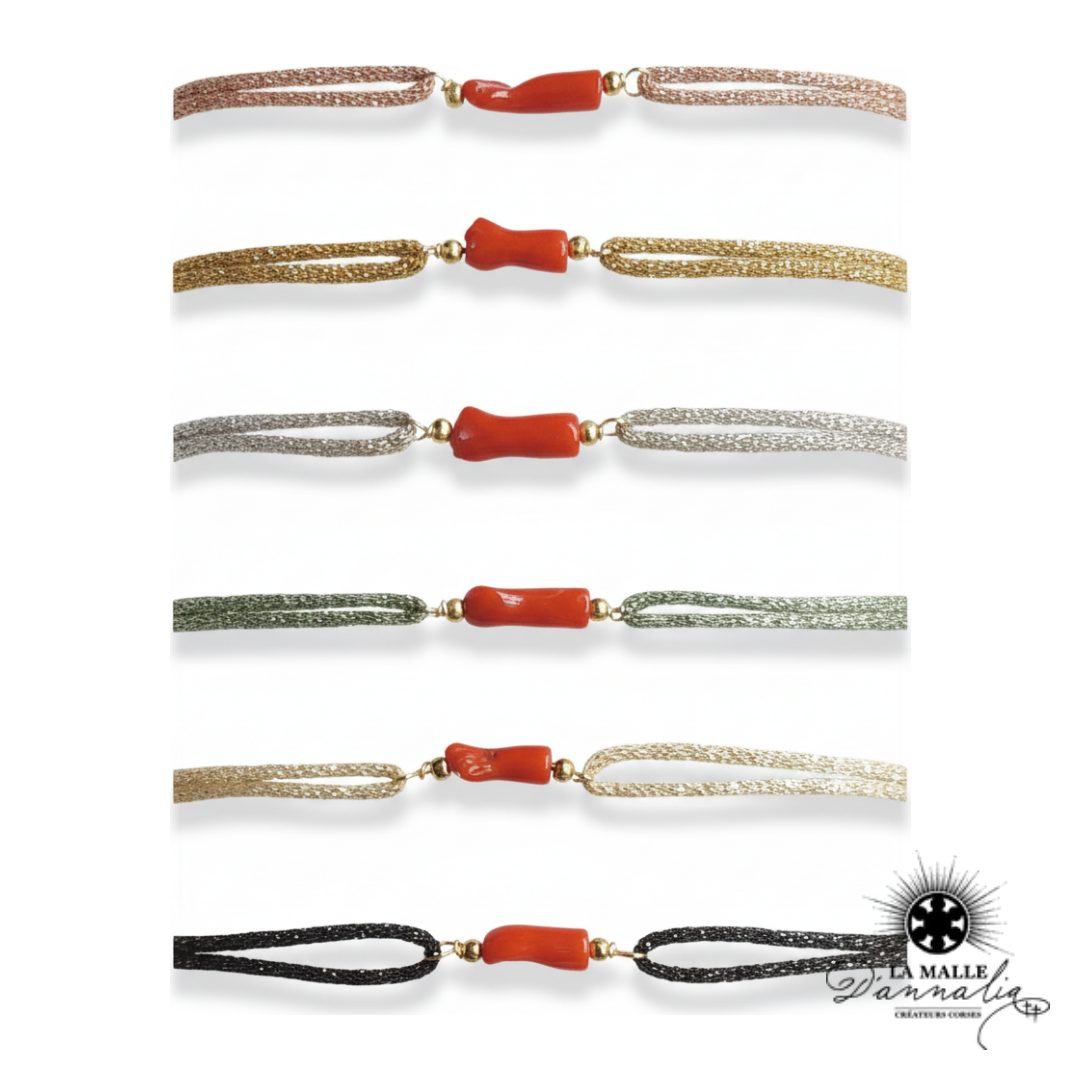 Bracelet corails rouge