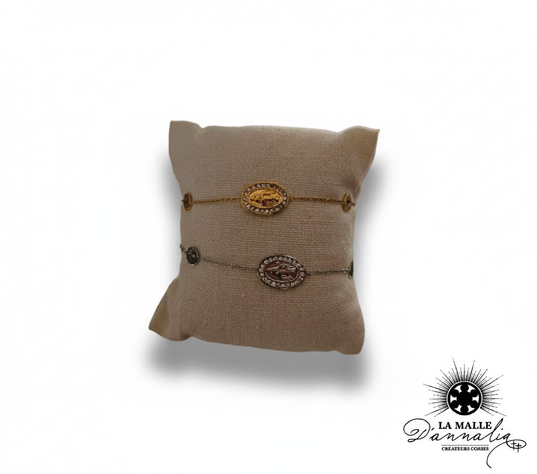 bracelets-or-argent-vierge-marie-diamants-coussin-la-malle-dannalia