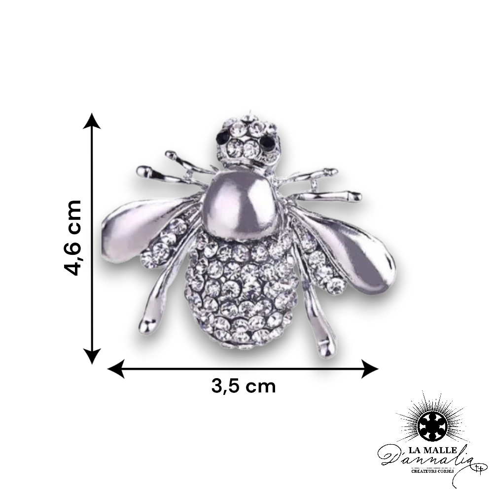 broche bijou abeille dore argent mesure lamalledannalia