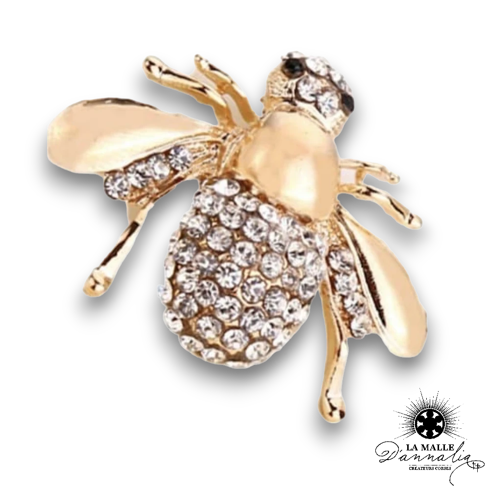 broche bijou abeille dore dorelamalledannalia