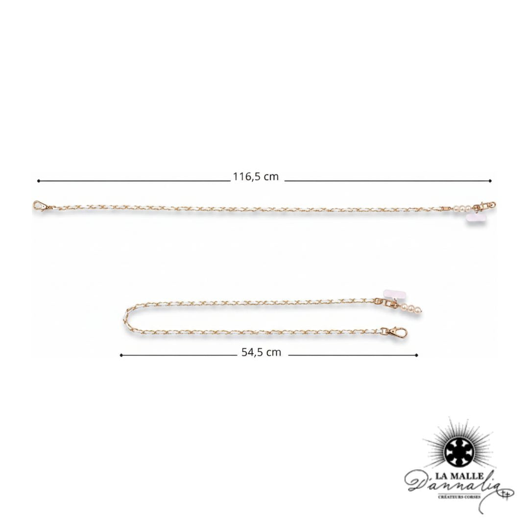 Chaîne à Perles pour Téléphone — Accessoire Bohème Chic Bastia